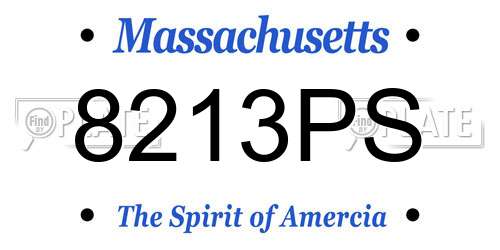 8213PS Massachusetts License Plate