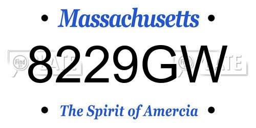 8229GW Massachusetts License Plate