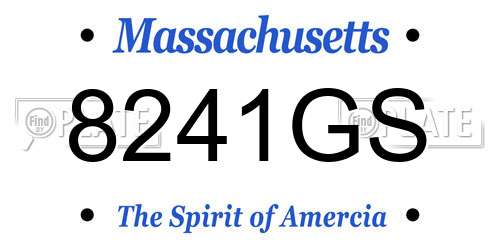 8241GS Massachusetts License Plate