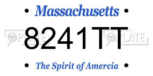 8241TT Massachusetts License Plate