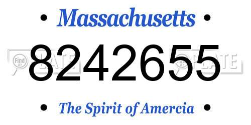 8242655 Massachusetts License Plate