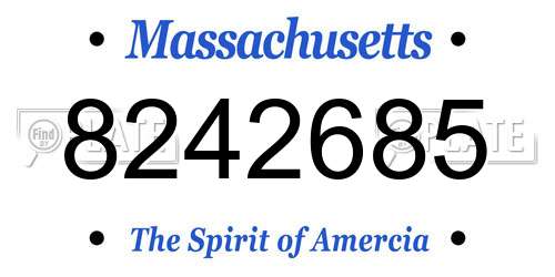 8242685 Massachusetts License Plate