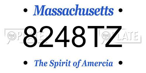 8248TZ Massachusetts License Plate