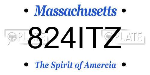 824ITZ Massachusetts License Plate