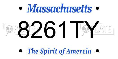 8261TY Massachusetts License Plate