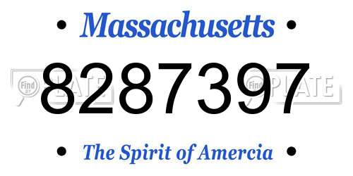 8287397 Massachusetts License Plate