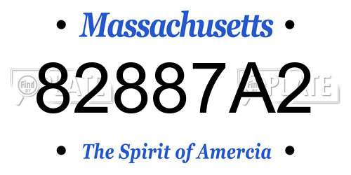 82887A2 Massachusetts License Plate