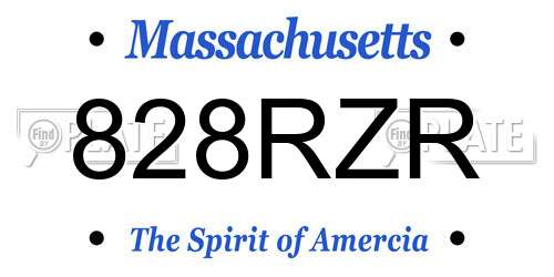 828RZR Massachusetts License Plate