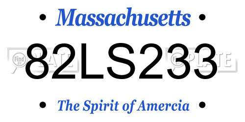82LS233 Massachusetts License Plate