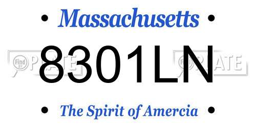 8301LN Massachusetts License Plate