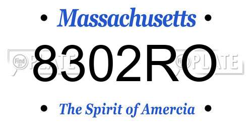 8302RO Massachusetts License Plate