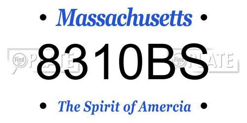 8310BS Massachusetts License Plate