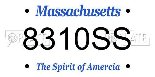 8310SS Massachusetts License Plate