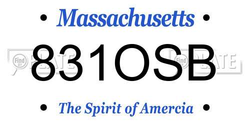 831OSB Massachusetts License Plate