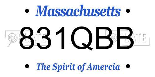 831QBB Massachusetts License Plate