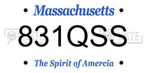 831QSS Massachusetts License Plate