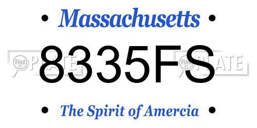 8335FS Massachusetts License Plate