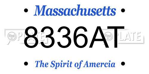 8336AT Massachusetts License Plate