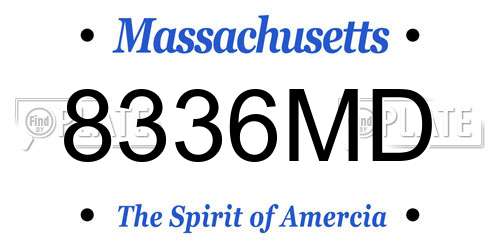 8336MD Massachusetts License Plate