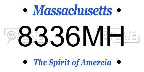 8336MH Massachusetts License Plate