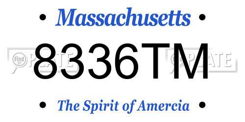 8336TM Massachusetts License Plate