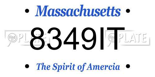 8349IT Massachusetts License Plate