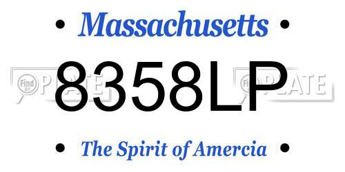 8358LP Massachusetts License Plate