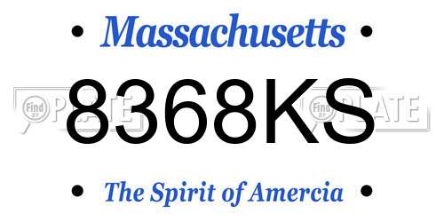 8368KS Massachusetts License Plate