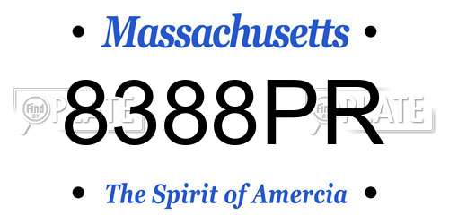 8388PR Massachusetts License Plate