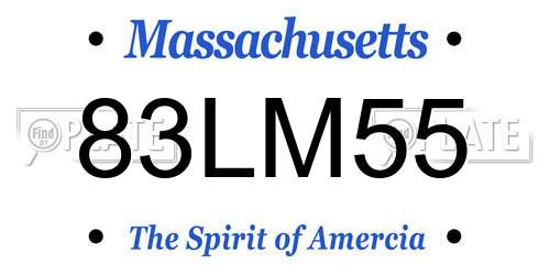 83LM55 Massachusetts License Plate