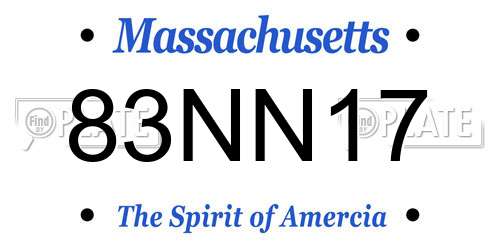 83NN17 Massachusetts License Plate