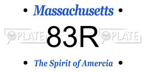 83R Massachusetts License Plate