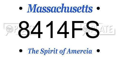 8414FS Massachusetts License Plate