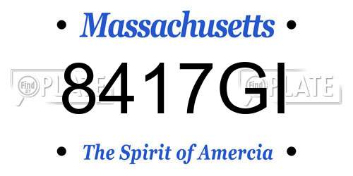 8417GI Massachusetts License Plate