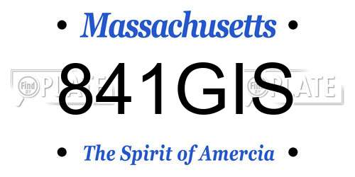 841GIS Massachusetts License Plate