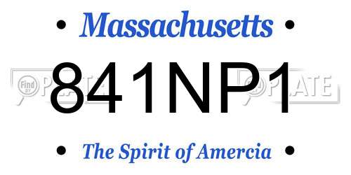 841NP1 Massachusetts License Plate