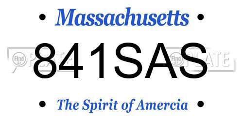 841SAS Massachusetts License Plate