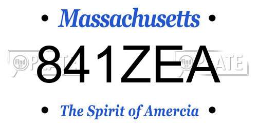 841ZEA Massachusetts License Plate