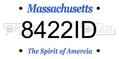 8422ID Massachusetts License Plate