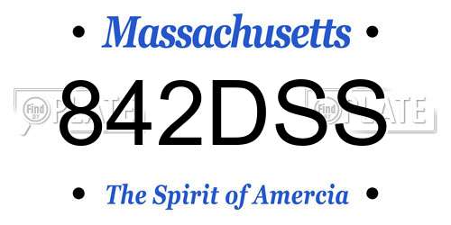 842DSS Massachusetts License Plate