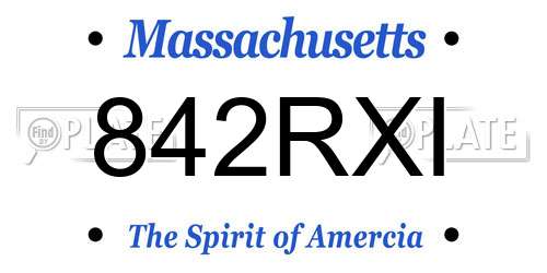 842RXI Massachusetts License Plate
