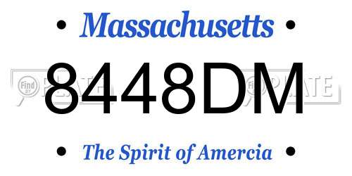 8448DM Massachusetts License Plate
