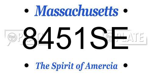 8451SE Massachusetts License Plate