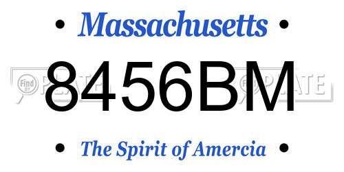 8456BM Massachusetts License Plate