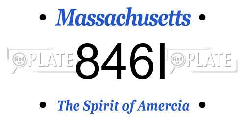846I Massachusetts License Plate