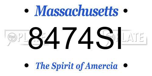 8474SI Massachusetts License Plate