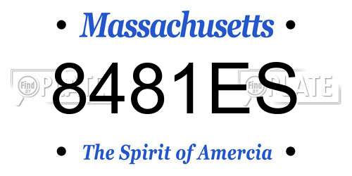 8481ES Massachusetts License Plate