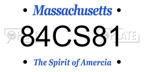 84CS81 Massachusetts License Plate