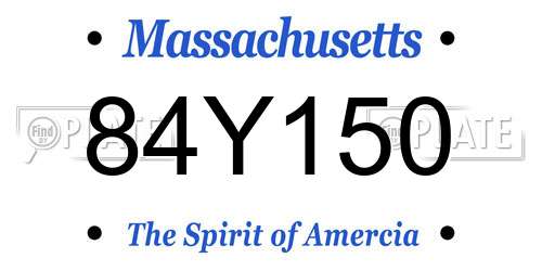 84Y150 Massachusetts License Plate