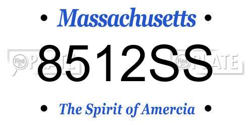 8512SS Massachusetts License Plate